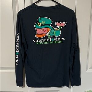 Vineyard Vines St.Patrick’s Day Navy Long Sleeve Tee Unisex Irish Size Large